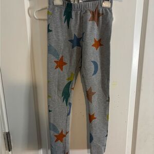Hanna Andersson boys Gray Star and Moon Patterned Leggings size 5 pajamas EUC